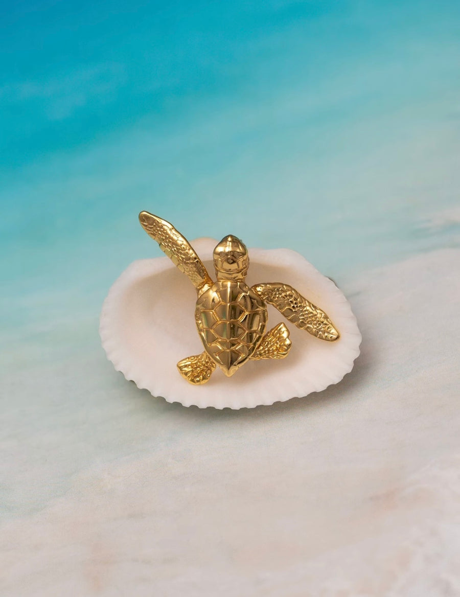 Collar Tortuga Bebé Petit Baño de oro 18K