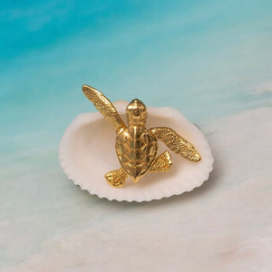 Collar Tortuga Bebé Petit Baño de oro 18K